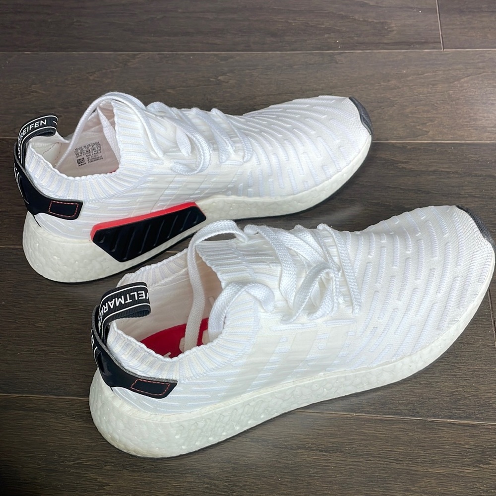 Almost new white Adidas boost sneakers size 10